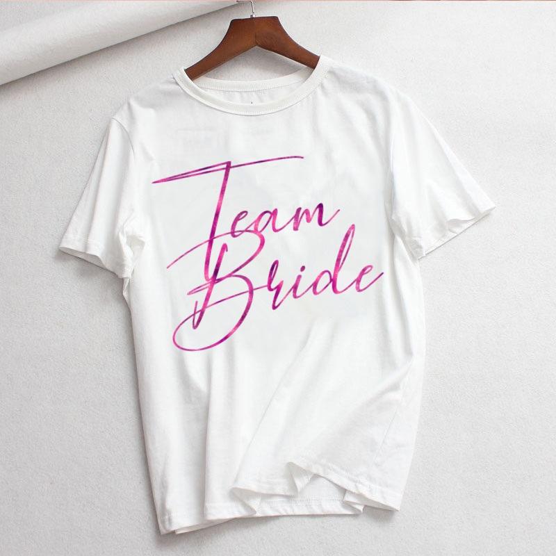 Bride Letter Wedding Bride To Be Bridal Hen Bachelorette Party Wedding Decoration Bridesmaid Women T Shirt Harajuku Korean