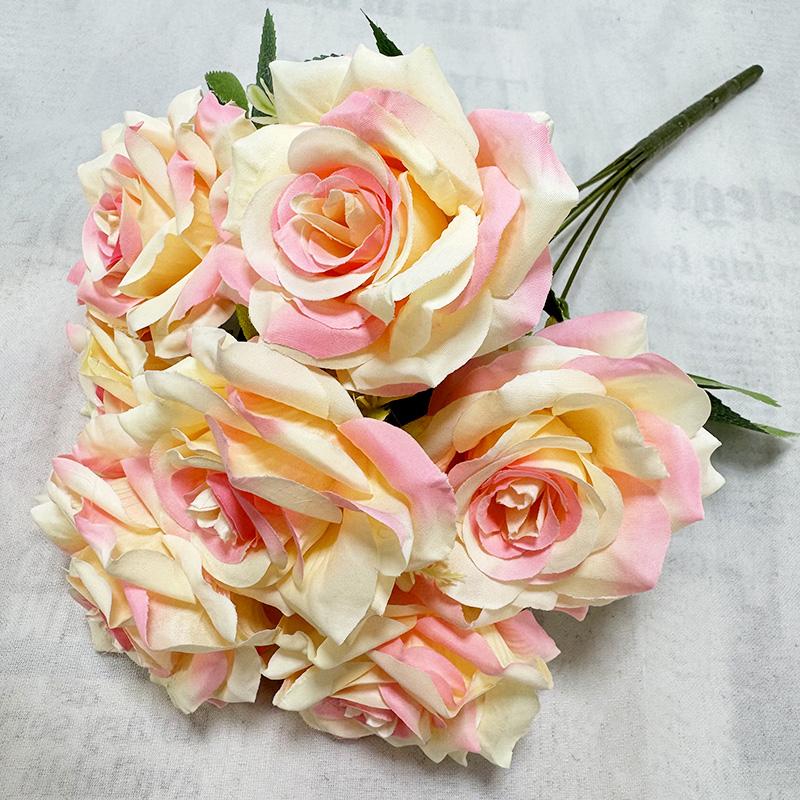 Artificial Flowers Home Wedding Decoration Mei Kai 7 Head Large Horn Rose