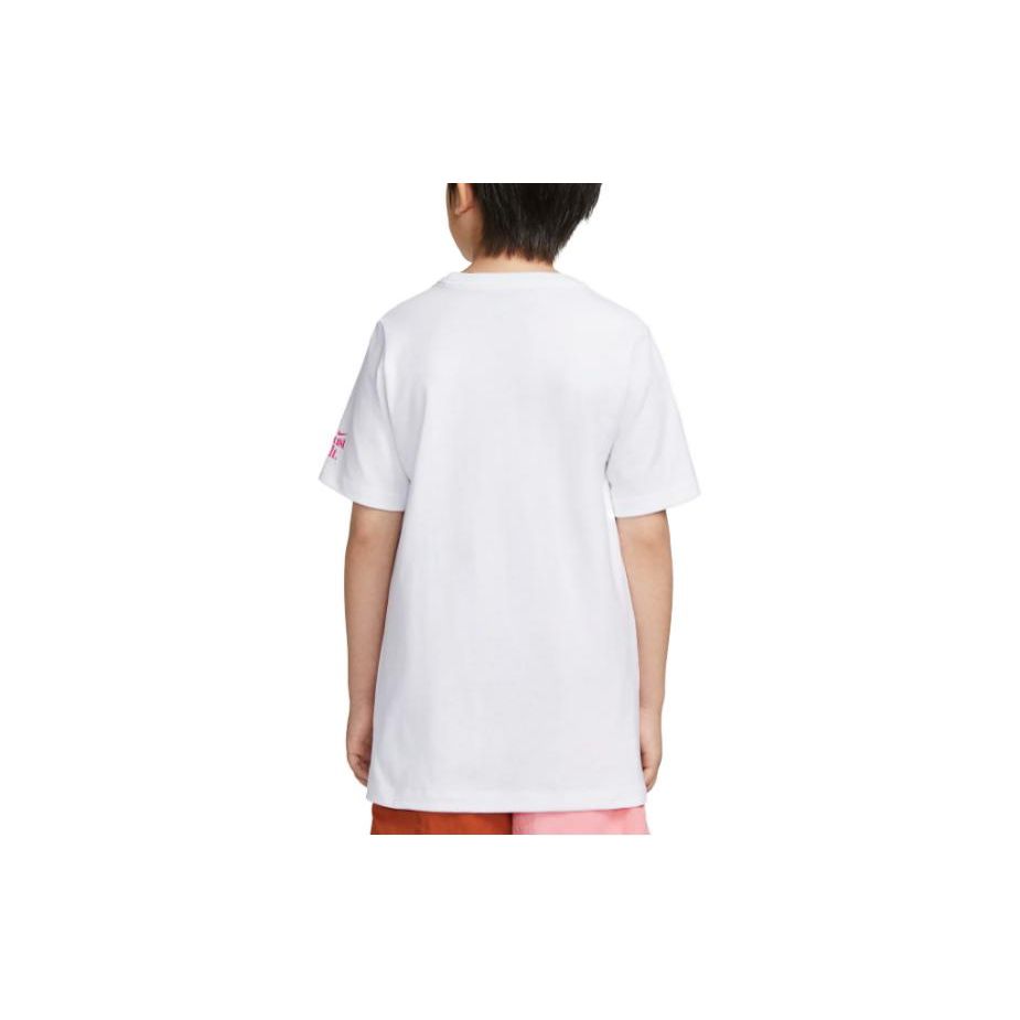 Nike Kids Animal Logo Print Crew Neck T-Shirt Kids Tops White FV1132-100