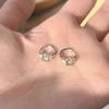 Olive Green Zircon Ear Studs - Elegant and Exclusive Women's Design Ear Jewelry with A Sense of Sophistication and High-end Appeal