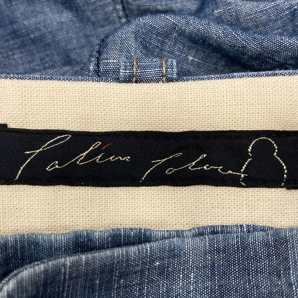 Pallas Palace Cotton Linen Blue Wide Pants Bottoms 2 blueUsed