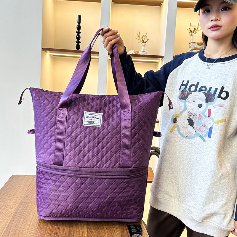 Extra Large Capacity Wet and Dry Separation Double-layer Extended Luggage Bags To Be Produced Must-have Clothes Storage Bags with Wheels