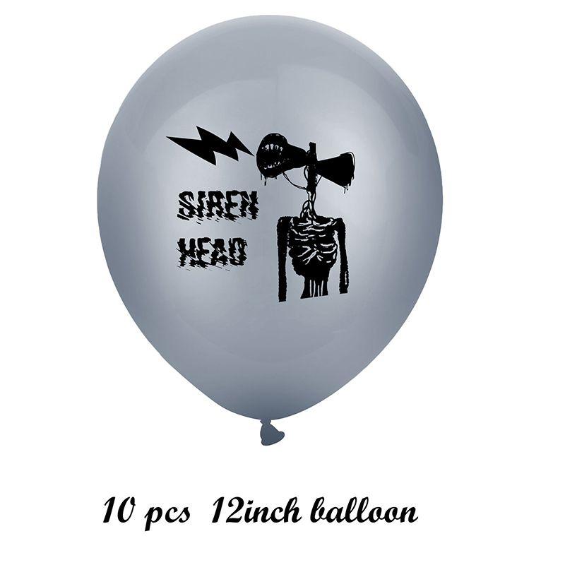 Siren Head Cartoon Cat Horror Theme Birthday Party Balloon Banner Topper Cake