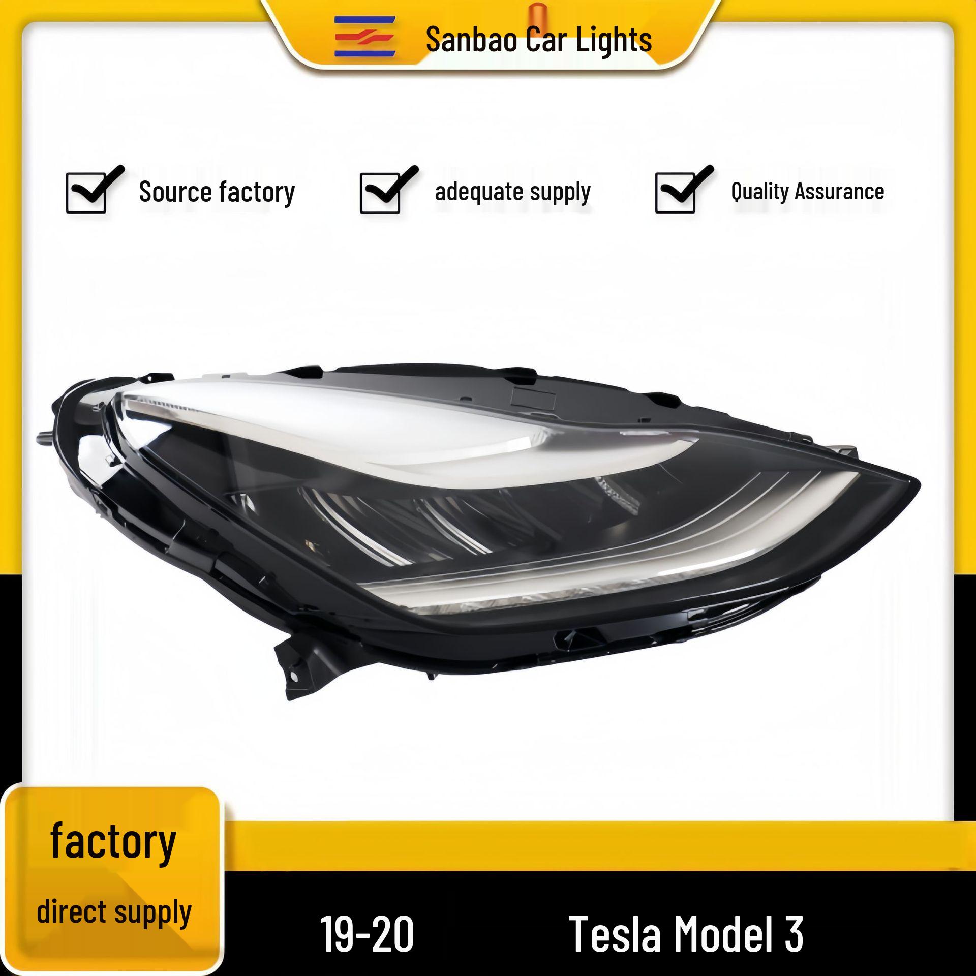 

19/20 Tesla Model 3 Front Headlight Assembly Model 3 (19-22) - Left Half Assembly