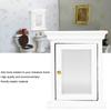 Dollhouse White Mirror Cabinet Miniature Mirrored White Cabinet Mini Bathroom Furniture for 1:12 Doll House
