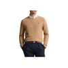 Polo Solid Color Embroidered Crew Neck Pullover Sweater Men Sweater Khaki 710941092-003