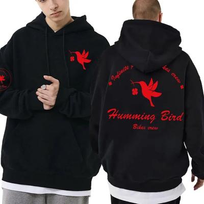 Anime Wind Breaker Bird Graphic Hoodie Unisex Women Fashion Fleece Cotton Oversized Hoodies Unisex's Unisexga Casual Harajuku Sweatshirt