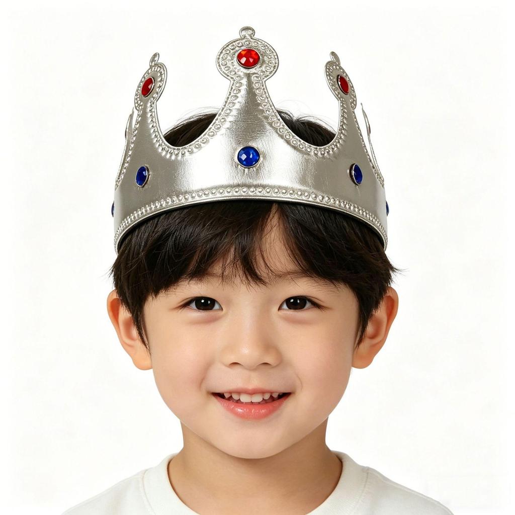 Royal Gold Crown Headdress for Kids' Costume Party