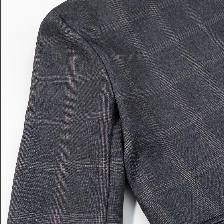 European & American Women's Fashion Plaid Suit Jacket