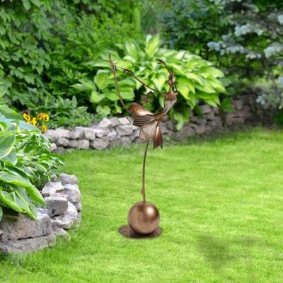 New Metal Metal Garden Statues Ornament Waterproof Can Stand Upright Dance Girl Ornaments Garden Statues Outdoor