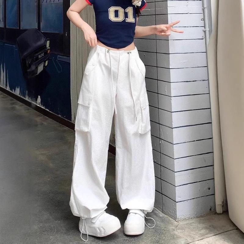 

Dopamine Women s 2025 Bright Color High-Waisted Wide-Leg Cargo Sweatpants S