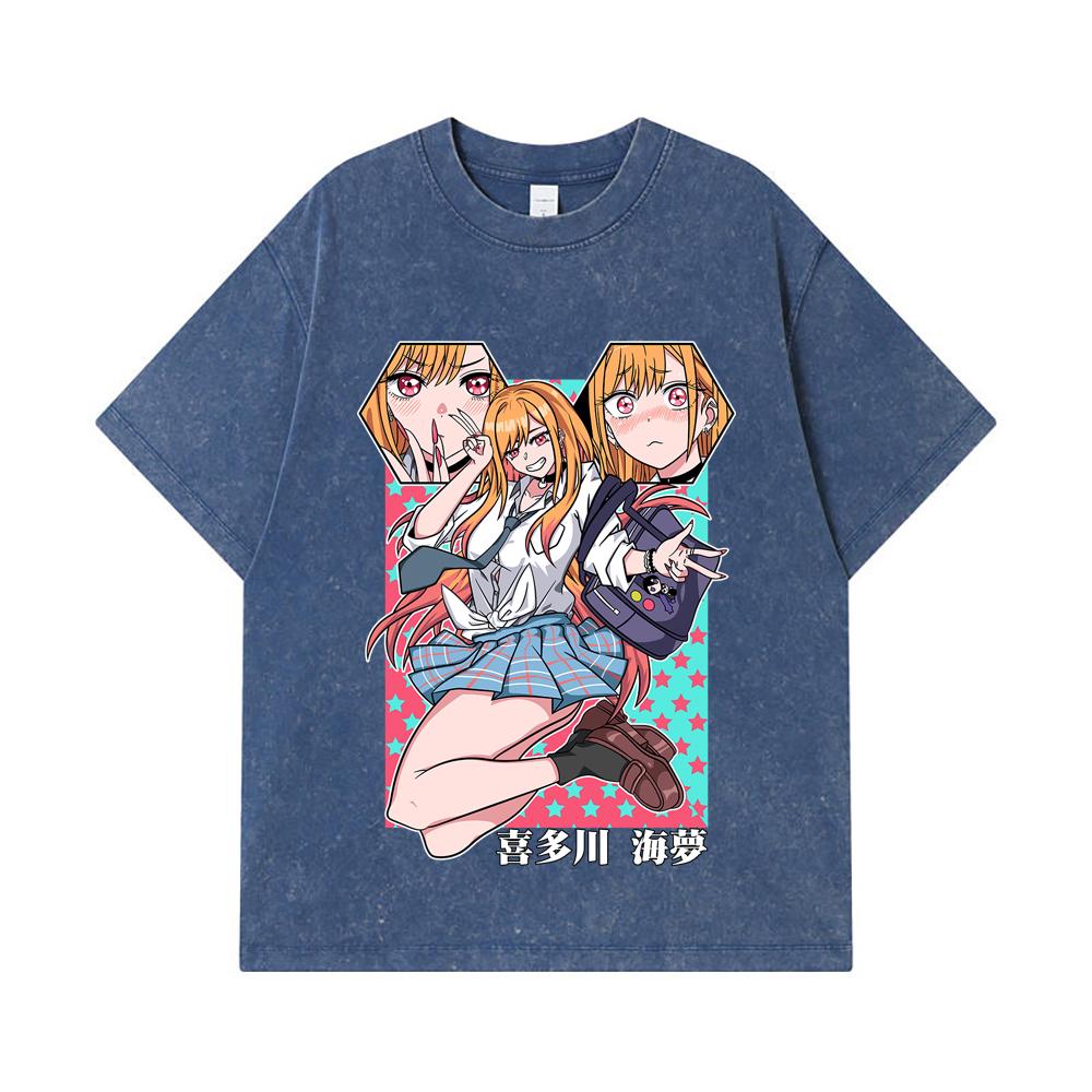 275 GSM Washed T-shirts 100% Cotton My Dress-Up Darling V3 Marin Print Unisex Heavy Cotton T Shirt