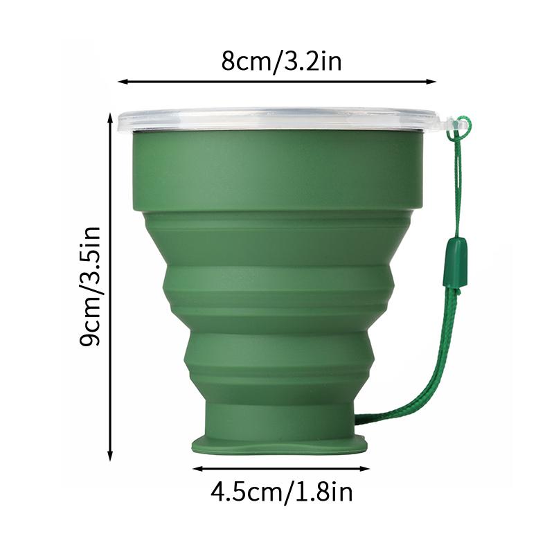 200ML Silicone Folding Cup Portable Collapsible Foldable Cup For Picnic Drinking Mug Heat Resistant Telescopic  Camping Cups