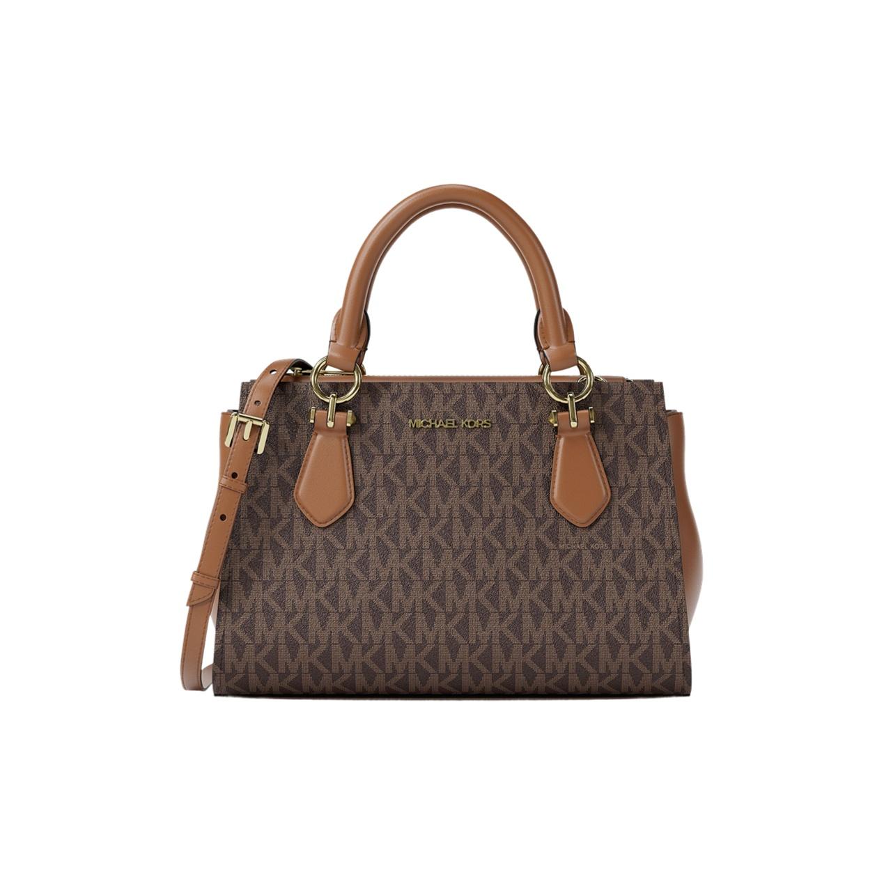 

Michael Kors Marilyn Сумка-тоут з полотна з принтом бренду Маленька жіноча сумка-тоут Коричнева 35F5G6AM1B-BROWN Shopping Bag Set(Basic Set+Shopping Bag)