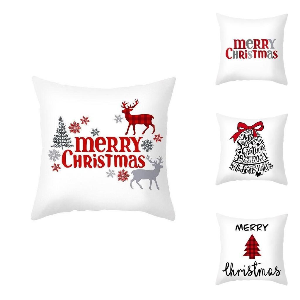 Cheerful Christmas Themed Pillow Case Cushion Cover For Joyful Holiday Decor