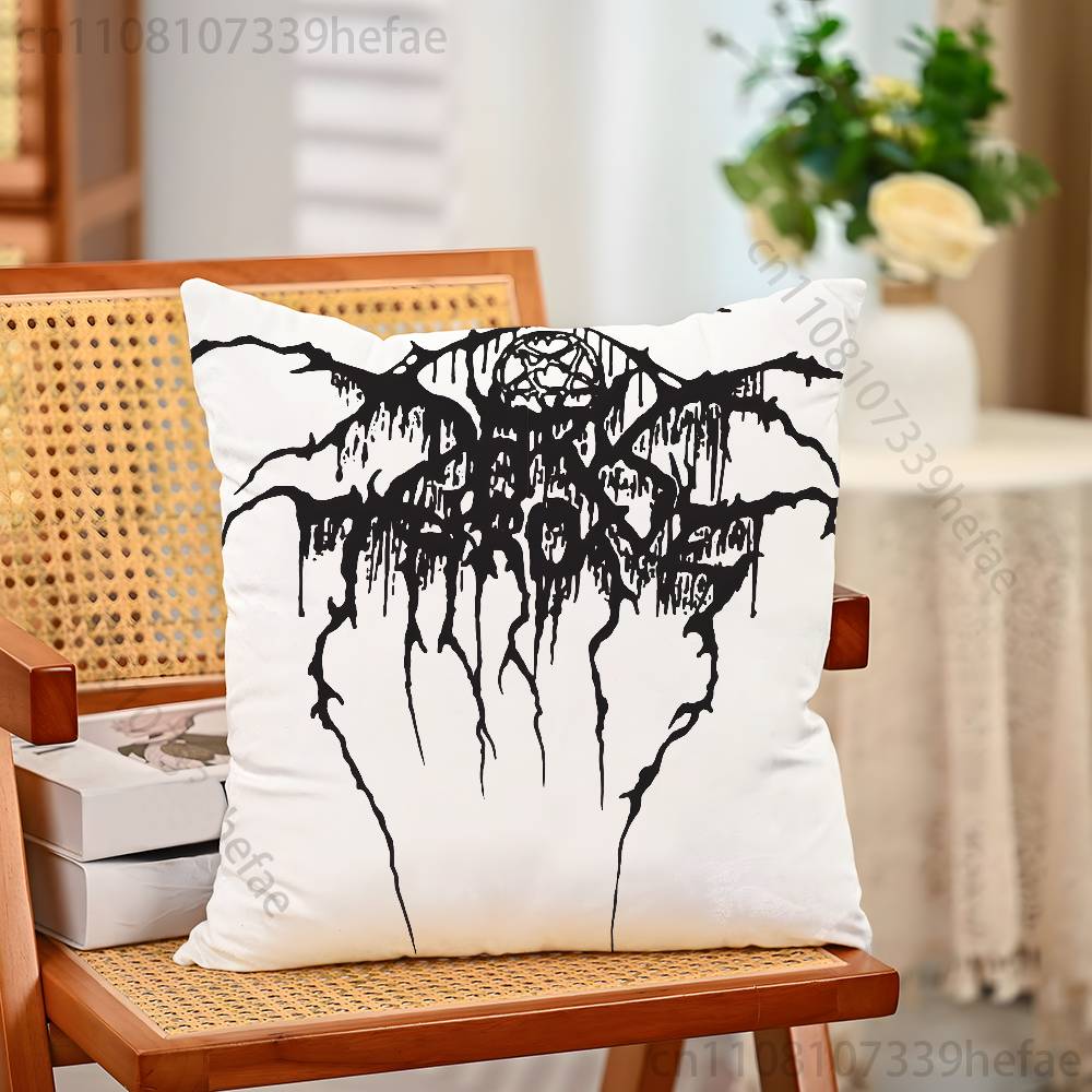 

DDarkthrone BBand Funny Pillow Case Antidustmite Pillowcase Invisible Zipper Silky Short Plush Sofa Cushion Cover 30x30cm