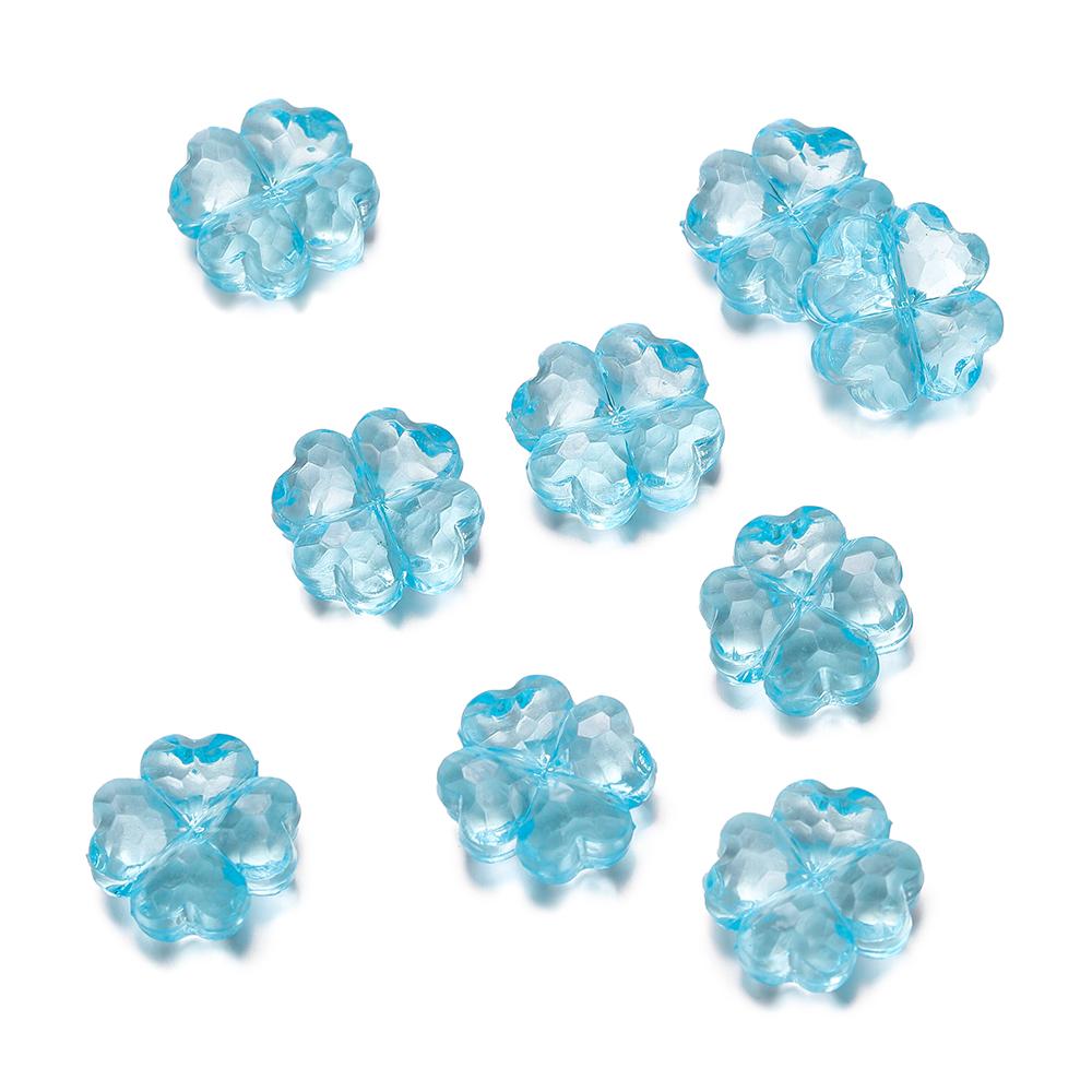 20pcs/Lots Acrylic Colored Bead DIY Bracelets Necklaces Flower Shape Spacer Loose Beads for Jewelry Making DIY Earring Supplies