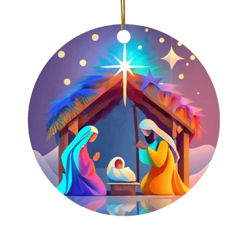 Jesus Acrylic Eyecatching Car Accessory Cheerful Christmas Pendant For Vehicle Decor