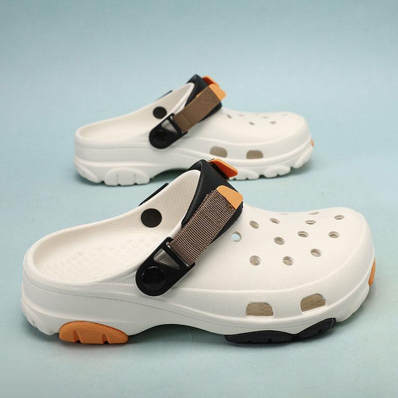 Summer Trendy Hollow Out Sandals Couple Outdoor Casual Shoes Beach Wear Korean Style Plus Size Slippers