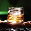 Whiskey Glasses Rotating Cups 2pcs Tumbler Men Drinking Cocktail Wine Rum Glass