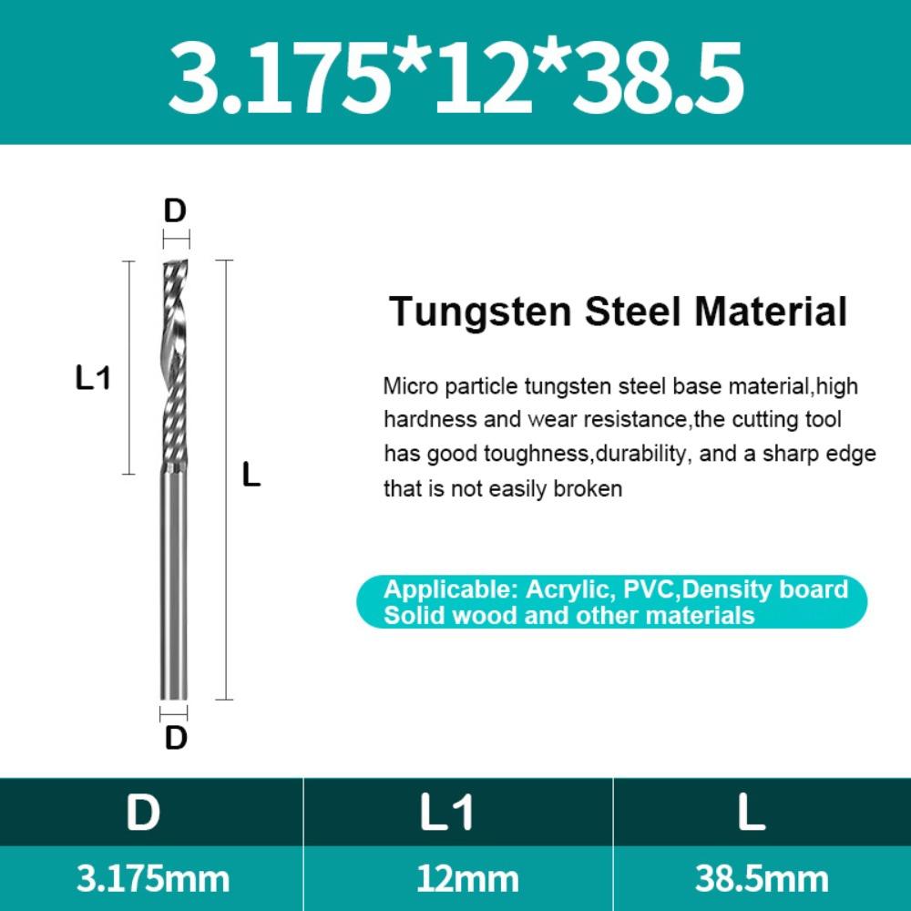 Freză cu un tăiș 3.175/4/6mm coadă freză elicoidală nouă