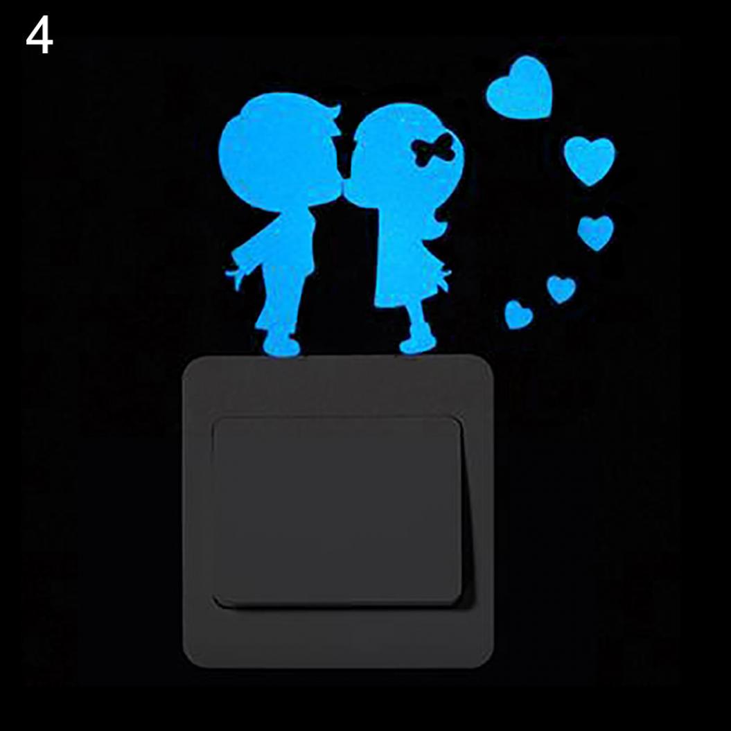 

Мультяшные животные, светящиеся в темноте, съемные наклейки на стену, украшение для детской комнаты