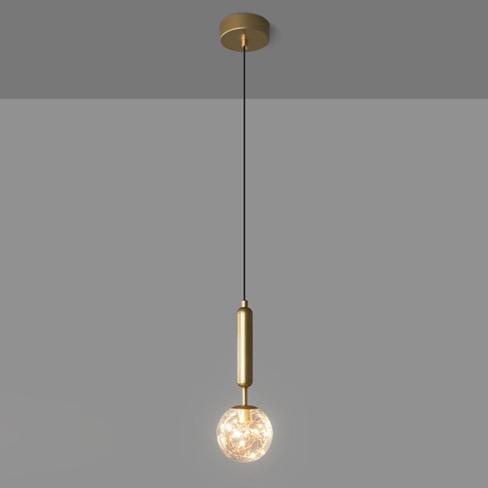 

Современная роскошная металлическая люстра, скандинавский креативный светодиодный стеклянный подвесной светильник для гостиной, столовой, прикроватной тумбочки, простой небольшой подвесной светильник Three color dimming золотой