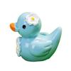 12Pcs Mini Resin Floral Ducks Colorful Miniature Duck Figurines Cute Mini Animal Collectibles for Fairy Garden Decor DIY Crafts Fish Tank Decoration