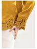 Luxurious Retro Chinese Satin Embroidery Round Neck Shirt - Early Spring Fashion