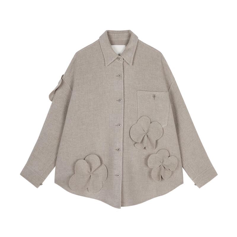 JNBY Women's Loose Fit Wool Blend Winter Coat