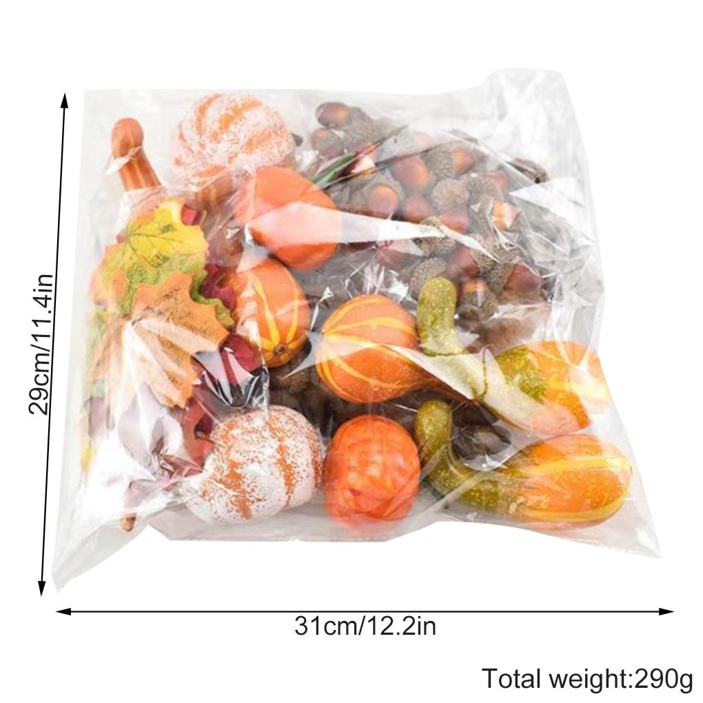 166Pcs Halloween Artificial Pumpkin Set Thanksgiving Ulation Pinecones Fall Harvest Decoration