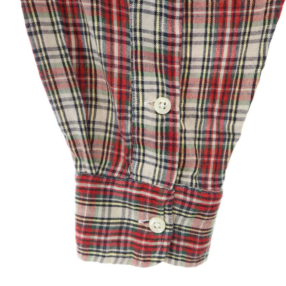 POLO COUNTRY 80s 90s Old Check Long Sleeve Button Down Shirt Ralph Lauren Men's Used