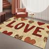 The Heart-shaped Pattern Carpet Is Suitable for Decoration In Living Rooms Bedrooms and Lounges Machine Wash Anti-slip Area Rug