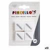 Set of Erasers - White - 12 Units - 24x18.5x4.5 Cm