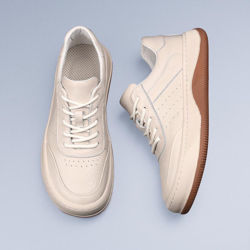 Herbst neue Herren Freizeitschuhe Leder atmungsaktiv Herren Sportschuhe Herrenschuhe Plateauschuhe