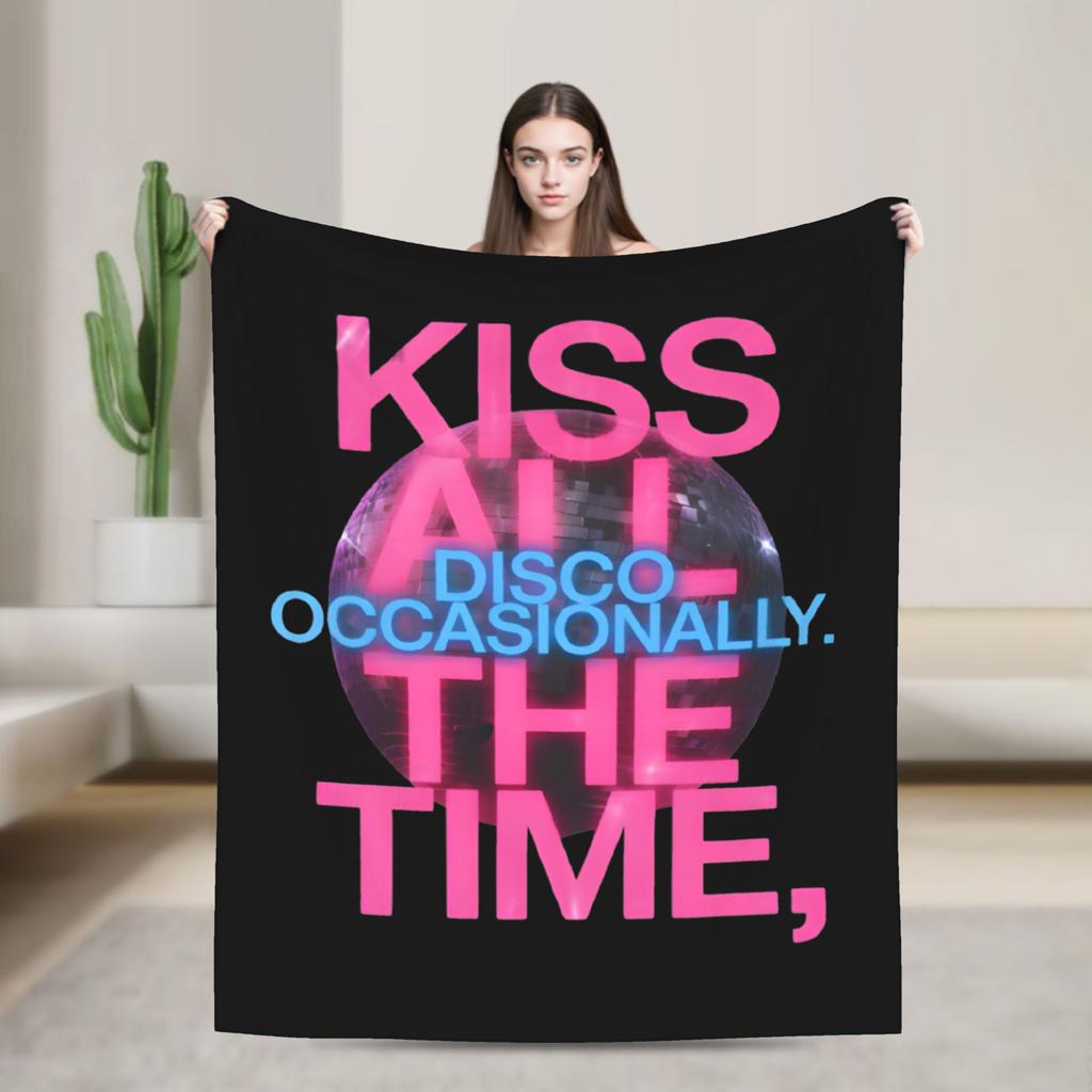 Kiss All The Time Album Blanket Fleece Harrys Music Styles Warm Throw Blankets for Airplane Travel Bedspread