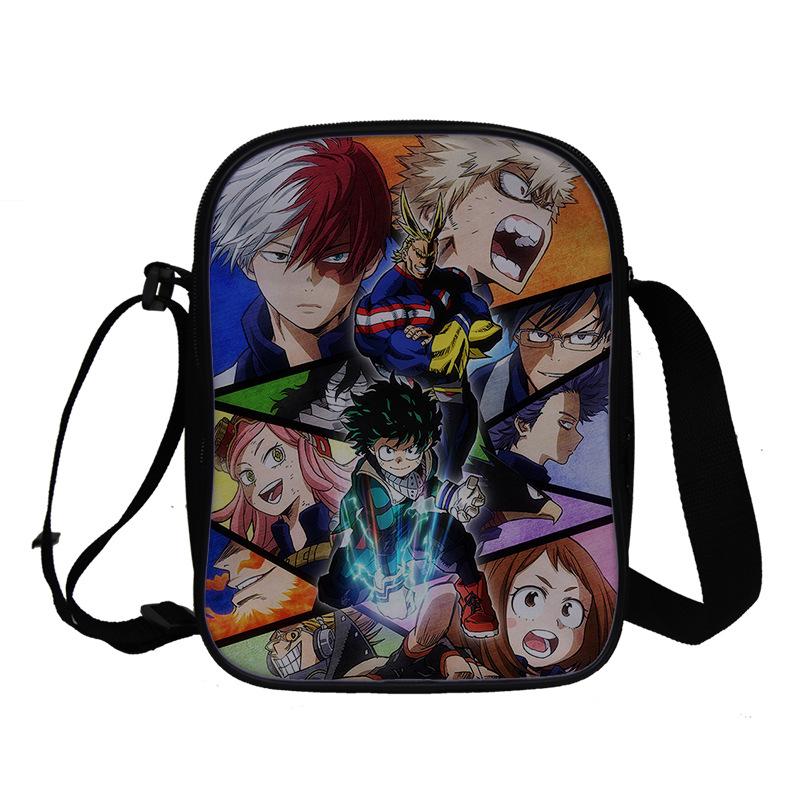 My Hero Academy Pattern Customized Student School Bag Full Color Backpack Double Shoulder Bag Travel Bag