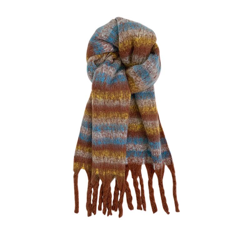 Women's and Men's Korean Style Mohair Shawl Scarf - Thick, Warm, Autumn/Winter Accessory