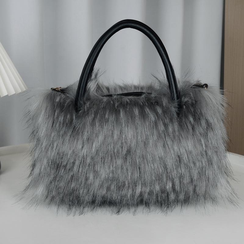 2025 Fall/Winter Women's Plush Faux Fur Crossbody Shoulder Bag