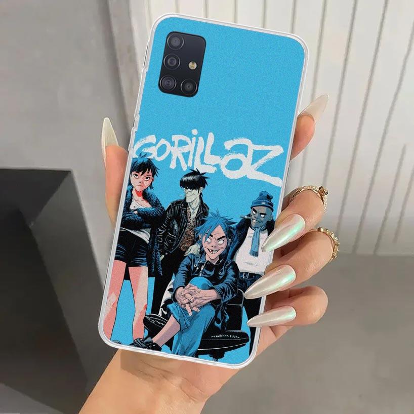 Gorillaz Anime Phone Case for Samsung Galaxy A52 A32 A22 A12 A02S A50S A30S A10S Note 20 Ultra 10 Plus S10 A31 A20 A71 A72 Galax