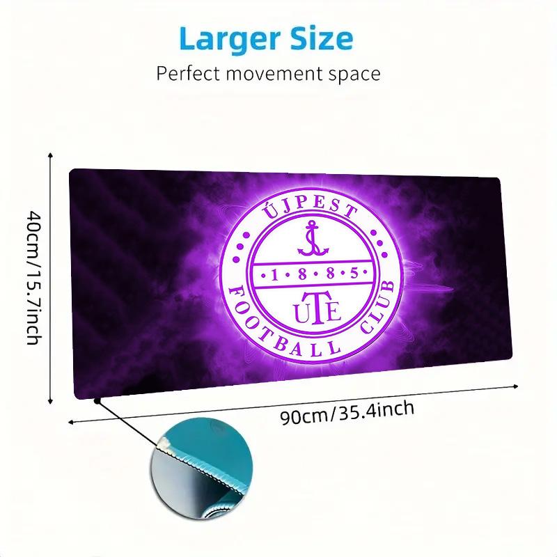 Újpest FC Print Cushion Non-slip Laptop Tablet Big Mousepad XXL Mat Mini PC Playmat With Lock edge