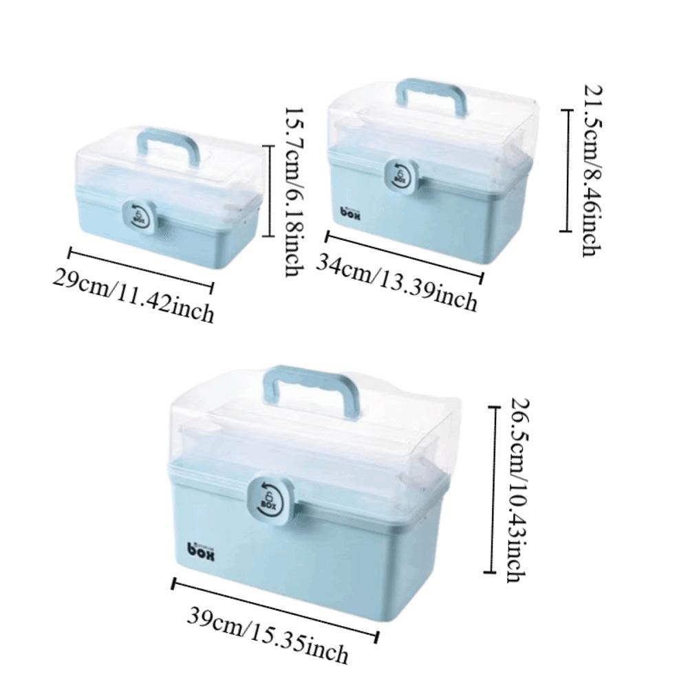 Pillendose Medikamenten-Set Organizer Aufbewahrungsbox Staubdichte Tacklebox Notfallbox Desktop-Aufbewahrung