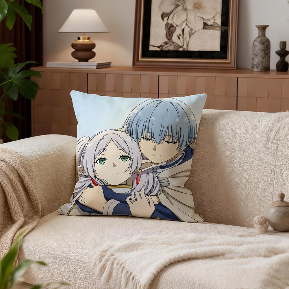 Frieren Beyond Journeys End Cushion Cover Cushion Cover Set 4Pcs 50x50 45x45 40x40 Pillowcase Decorative Sofa Home Decor