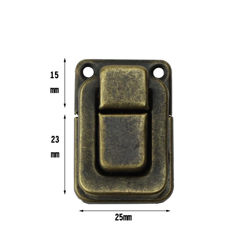 10Pcs Antique Bronze Box Hasps Iron Lock Catch Latches for Jewelry Chest Box Suitcase Buckle Clip Clasp Vintage Hardware 25*37mm