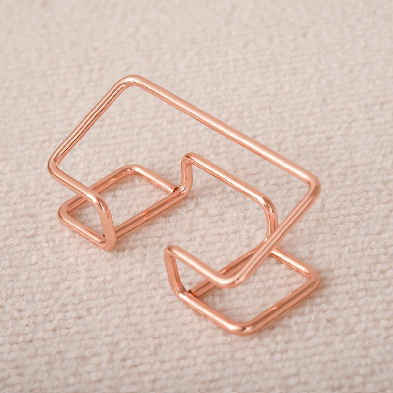 1pc Simple Iron Office Desktop Business Card Storage Box (Gold, Rose Gold, Black, Silvery)