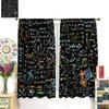 Science Classroom Curtains for Kids,Maths Education Formula Numbers Learning Letters Window Drapes for Boys Girls Bedroom Living