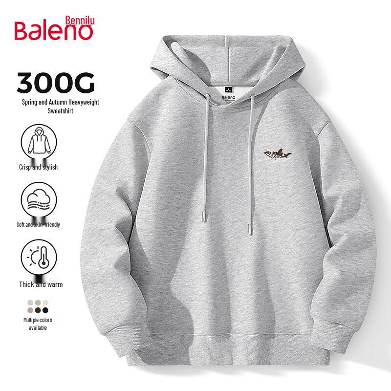 Baleno Men's Cartoon Print Hooded Heavyweight Sweatshirt