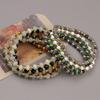 European & American 4mm Faceted Amazonite Bead Bracelet with Spliced Copper-Plated Metal Accents