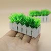 1/12 Dollhouse Simulation Grass Green Plant Fence Model Dollhouse Miniature Garden Decoration Dolls House Accessories