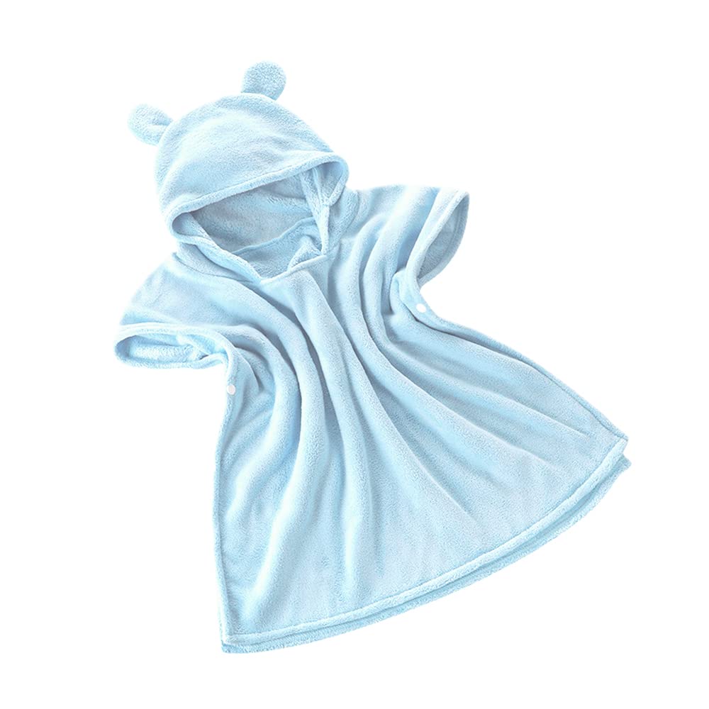 

Детский банный халат пончо полотенце большого размера с капюшоном и медвежьими ушками для впитывания воды и быстрого высыхания для и после ванны [Mitasu] Детский, Быстро, Бассейн,